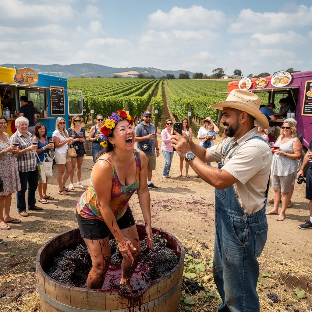 Посетители на винодельне, наслаждающиеся дегустацией вин